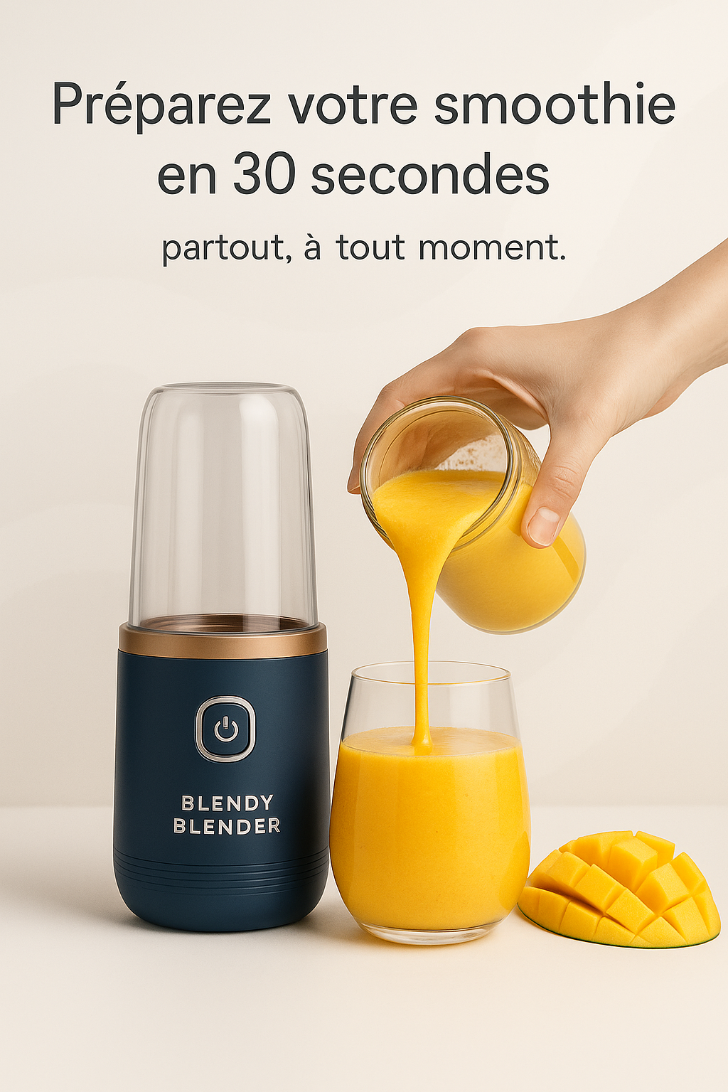 Blendy Blender™ – Mixez Partout. Mangez Sain. Restez en Mouvement.