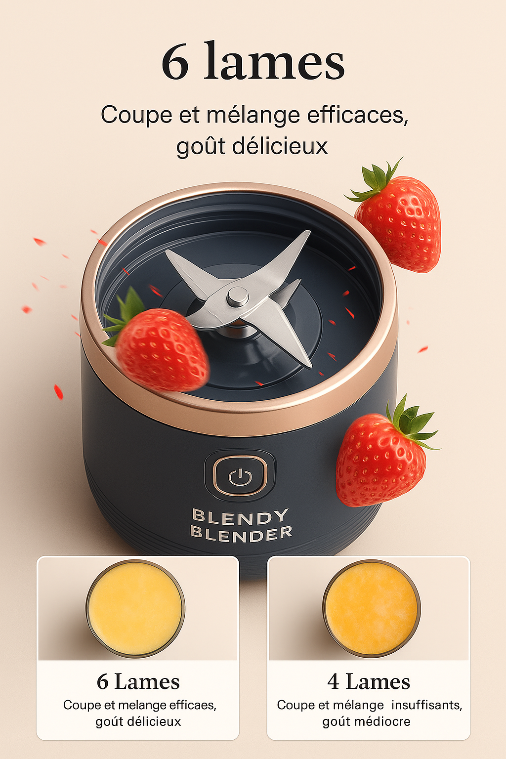 Blendy Blender™ – Mixez Partout. Mangez Sain. Restez en Mouvement.